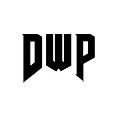 DWP letter logo design for technology company. DWP logo design black and white color combination. DWP logo, DWP vector, DWP design, DWP icon, DWP alphabet. DWP typography logo design.