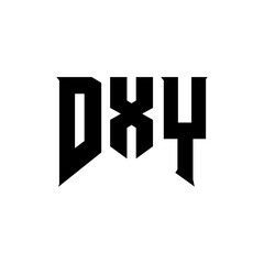 DXY letter logo design for technology company. DXY logo design black and white color combination. DXY logo, DXY vector, DXY design, DXY icon, DXY alphabet. DXY typography logo design.