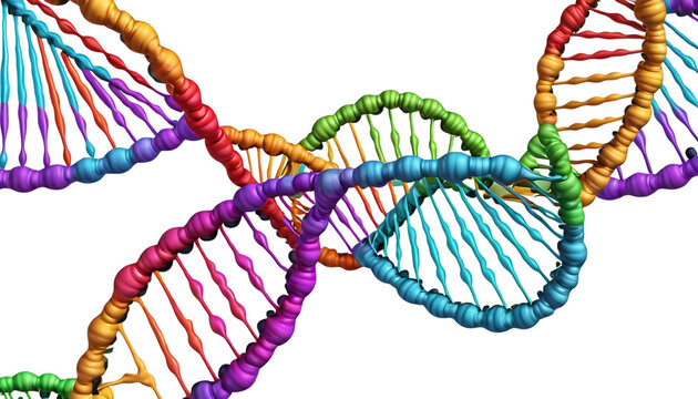 Colorful abstract DNA strands with vibrant designs detailed png 