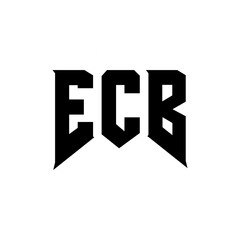 ECB letter logo design for technology company. ECB logo design black and white color combination. ECB logo, ECB vector, ECB design, ECB icon, ECB alphabet. ECB typography logo design.