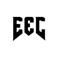 EEC letter logo design for technology company. EEC logo design black and white color combination. EEC logo, EEC vector, EEC design, EEC icon, EEC alphabet. EEC typography logo design.