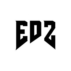 EDZ letter logo design for technology company. EDZ logo design black and white color combination. EDZ logo, EDZ vector, EDZ design, EDZ icon, EDZ alphabet. EDZ typography logo design.