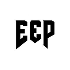 EEP letter logo design for technology company. EEP logo design black and white color combination. EEP logo, EEP vector, EEP design, EEP icon, EEP alphabet. EEP typography logo design.