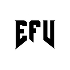 EFV letter logo design for technology company. EFV logo design black and white color combination. EFV logo, EFV vector, EFV design, EFV icon, EFV alphabet. EFV typography logo design.