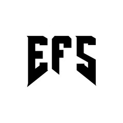 EFS letter logo design for technology company. EFS logo design black and white color combination. EFS logo, EFS vector, EFS design, EFS icon, EFS alphabet. EFS typography logo design.