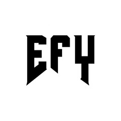 Obraz premium EFY letter logo design for technology company. EFY logo design black and white color combination. EFY logo, EFY vector, EFY design, EFY icon, EFY alphabet. EFY typography logo design.