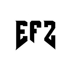 EFZ letter logo design for technology company. EFZ logo design black and white color combination. EFZ logo, EFZ vector, EFZ design, EFZ icon, EFZ alphabet. EFZ typography logo design.