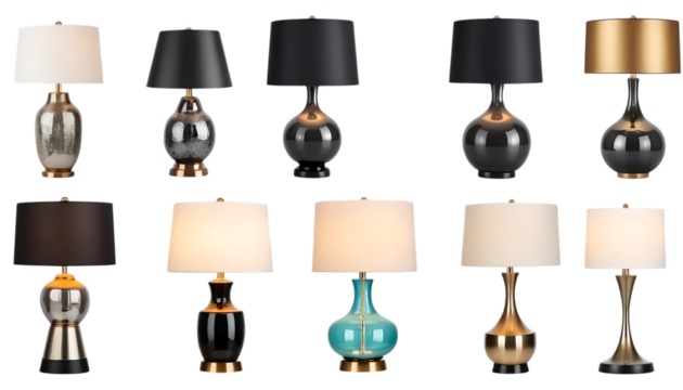  Collection of stylish table lamps png