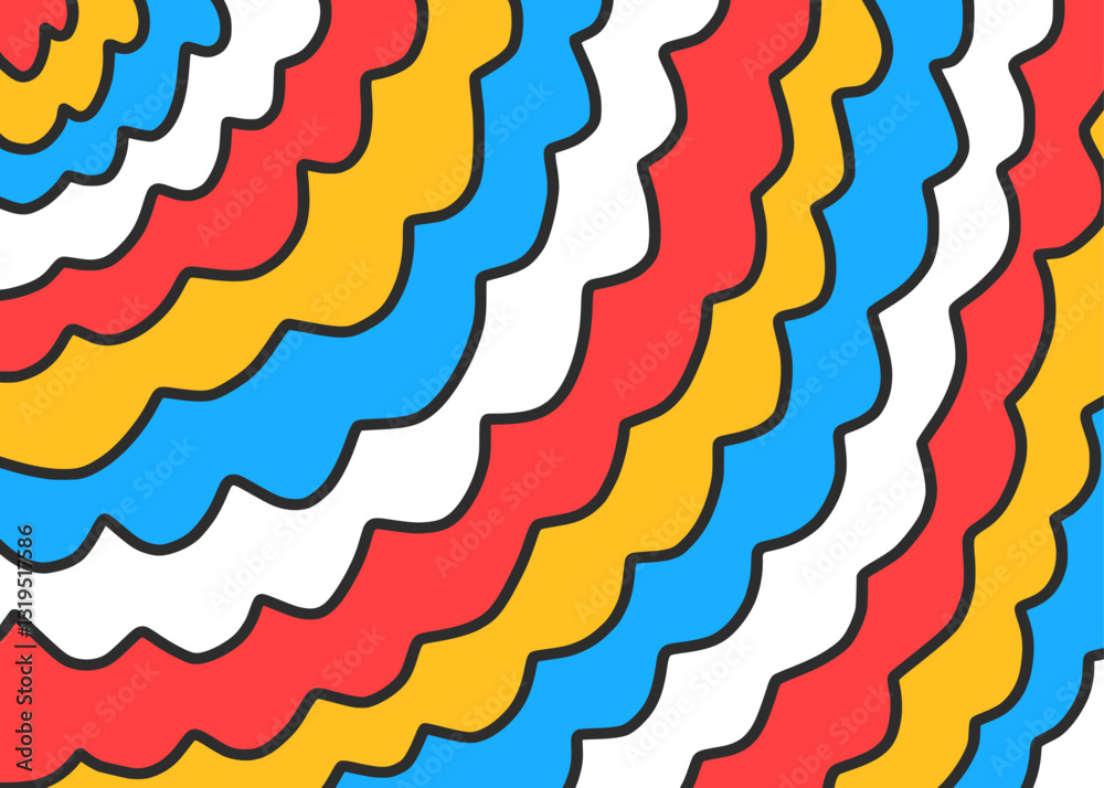 Poster abstract background with gradient colorful curly lines pattern
