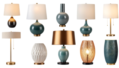 Collection of stylish table lamps png