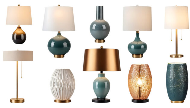  Collection of stylish table lamps png