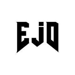 EJD letter logo design for technology company. EJD logo design black and white color combination. EJD logo, EJD vector, EJD design, EJD icon, EJD alphabet. EJD typography logo design.