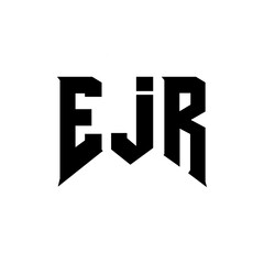 EJR letter logo design for technology company. EJR logo design black and white color combination. EJR logo, EJR vector, EJR design, EJR icon, EJR alphabet. EJR typography logo design.