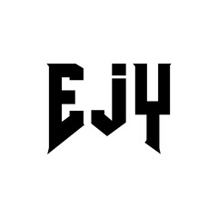 EJY letter logo design for technology company. EJY logo design black and white color combination. EJY logo, EJY vector, EJY design, EJY icon, EJY alphabet. EJY typography logo design.