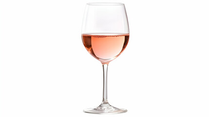 A clear glass filled with refreshing pink rose wine, perfect for summer gatherings and celebrations.