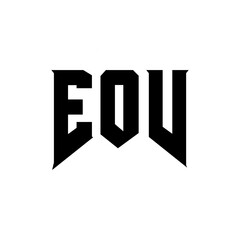 EOV letter logo design for technology company. EOV logo design black and white color combination. EOV logo, EOV vector, EOV design, EOV icon, EOV alphabet. EOV typography logo design.