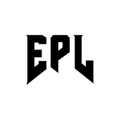 EPL letter logo design for technology company. EPL logo design black and white color combination. EPL logo, EPL vector, EPL design, EPL icon, EPL alphabet. EPL typography logo design.