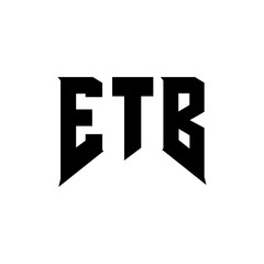 ETB letter logo design for technology company. ETB logo design black and white color combination. ETB logo, ETB vector, ETB design, ETB icon, ETB alphabet. ETB typography logo design.