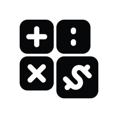 Obraz premium calculation glyph icon. Strong and solid vector icon for websites, mobile interfaces, presentations, and visual branding. High quality and easy to edit.