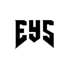 EYS letter logo design for technology company. EYS logo design black and white color combination. EYS logo, EYS vector, EYS design, EYS icon, EYS alphabet. EYS typography logo design.