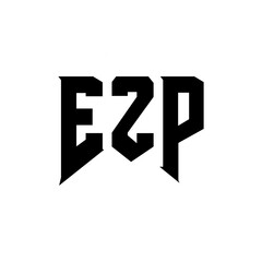 Obraz premium EZP letter logo design for technology company. EZP logo design black and white color combination. EZP logo, EZP vector, EZP design, EZP icon, EZP alphabet. EZP typography logo design.