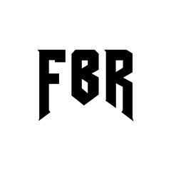 FBR letter logo design for technology company. FBR logo design black and white color combination. FBR logo, FBR vector, FBR design, FBR icon, FBR alphabet. FBR typography logo design.