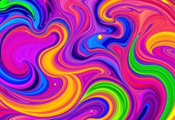 Fototapeta premium Vibrant, swirling abstract art with dynamic color blends, artwork, texture