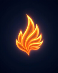 Glowing stylized flame design
