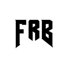 FRB letter logo design for technology company. FRB logo design black and white color combination. FRB logo, FRB vector, FRB design, FRB icon, FRB alphabet. FRB typography logo design.