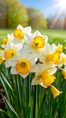 Obraz premium daffodils in the garden