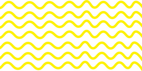 Yellow Wave Pattern Seamless, Hand drawn sea water vector background.eps10.