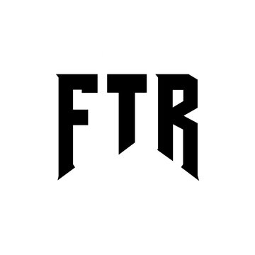 FTR letter logo design for technology company. FTR logo design black and white color combination. FTR logo, FTR vector, FTR design, FTR icon, FTR alphabet. FTR typography logo design.
