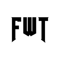 FWT letter logo design for technology company. FWT logo design black and white color combination. FWT logo, FWT vector, FWT design, FWT icon, FWT alphabet. FWT typography logo design.