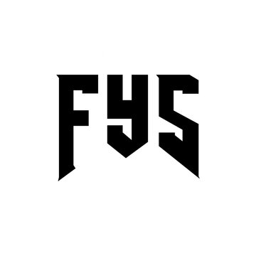 FYS letter logo design for technology company. FYS logo design black and white color combination. FYS logo, FYS vector, FYS design, FYS icon, FYS alphabet. FYS typography logo design.