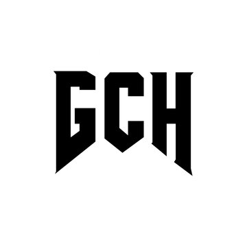 GCH letter logo design for technology company. GCH logo design black and white color combination. GCH logo, GCH vector, GCH design, GCH icon, GCH alphabet. GCH typography logo design.