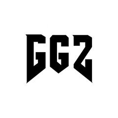 GGZ letter logo design for technology company. GGZ logo design black and white color combination. GGZ logo, GGZ vector, GGZ design, GGZ icon, GGZ alphabet. GGZ typography logo design.