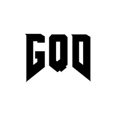 GQD letter logo design for technology company. GQD logo design black and white color combination. GQD logo, GQD vector, GQD design, GQD icon, GQD alphabet. GQD typography logo design.