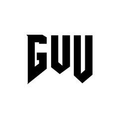 GUU letter logo design for technology company. GUU logo design black and white color combination. GUU logo, GUU vector, GUU design, GUU icon, GUU alphabet. GUU typography logo design.