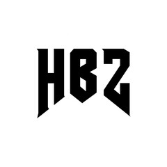 HBZ letter logo design for technology company. HBZ logo design black and white color combination. HBZ logo, HBZ vector, HBZ design, HBZ icon, HBZ alphabet. HBZ typography logo design.