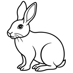 Fototapeta premium One-Line Rabbit Vector Drawing