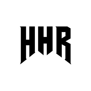 HHR letter logo design for technology company. HHR logo design black and white color combination. HHR logo, HHR vector, HHR design, HHR icon, HHR alphabet. HHR typography logo design.