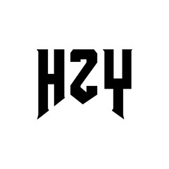 HZY letter logo design for technology company. HZY logo design black and white color combination. HZY logo, HZY vector, HZY design, HZY icon, HZY alphabet. HZY typography logo design.
