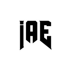 IAE letter logo design for technology company. IAE logo design black and white color combination. IAE logo, IAE vector, IAE design, IAE icon, IAE alphabet. IAE typography logo design.