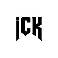 ICK letter logo design for technology company. ICK logo design black and white color combination. ICK logo, ICK vector, ICK design, ICK icon, ICK alphabet. ICK typography logo design.