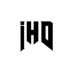 IHD letter logo design for technology company. IHD logo design black and white color combination. IHD logo, IHD vector, IHD design, IHD icon, IHD alphabet. IHD typography logo design.