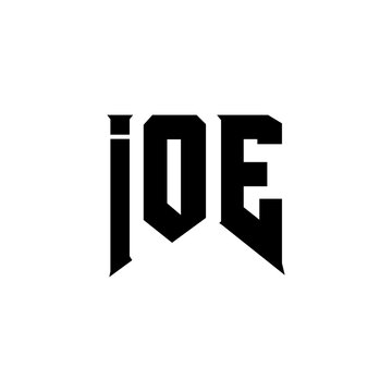 IOE letter logo design for technology company. IOE logo design black and white color combination. IOE logo, IOE vector, IOE design, IOE icon, IOE alphabet. IOE typography logo design.