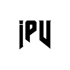 IPV letter logo design for technology company. IPV logo design black and white color combination. IPV logo, IPV vector, IPV design, IPV icon, IPV alphabet. IPV typography logo design.