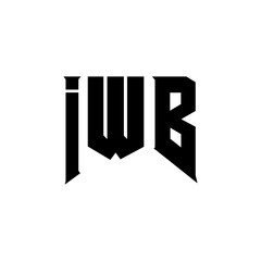 IWB letter logo design for technology company. IWB logo design black and white color combination. IWB logo, IWB vector, IWB design, IWB icon, IWB alphabet. IWB typography logo design.