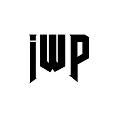 IWP letter logo design for technology company. IWP logo design black and white color combination. IWP logo, IWP vector, IWP design, IWP icon, IWP alphabet. IWP typography logo design.