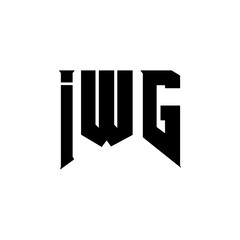 IWG letter logo design for technology company. IWG logo design black and white color combination. IWG logo, IWG vector, IWG design, IWG icon, IWG alphabet. IWG typography logo design.